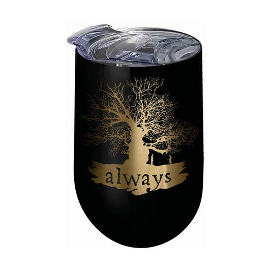 Spoontiques 16961 Harry Potter Always Stainless Steel Tumbler, 16 ounces, Black