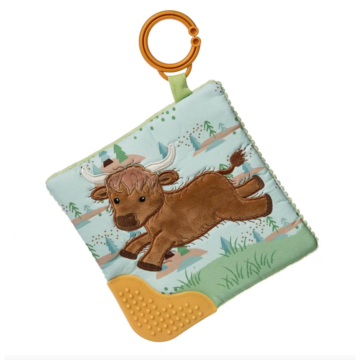 Mary Meyer Teether, 6 x 6-Inches, Hetty Highland Cow
