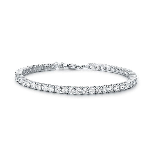 Diamond Treats Bracelet, M/L, Clear/Silver