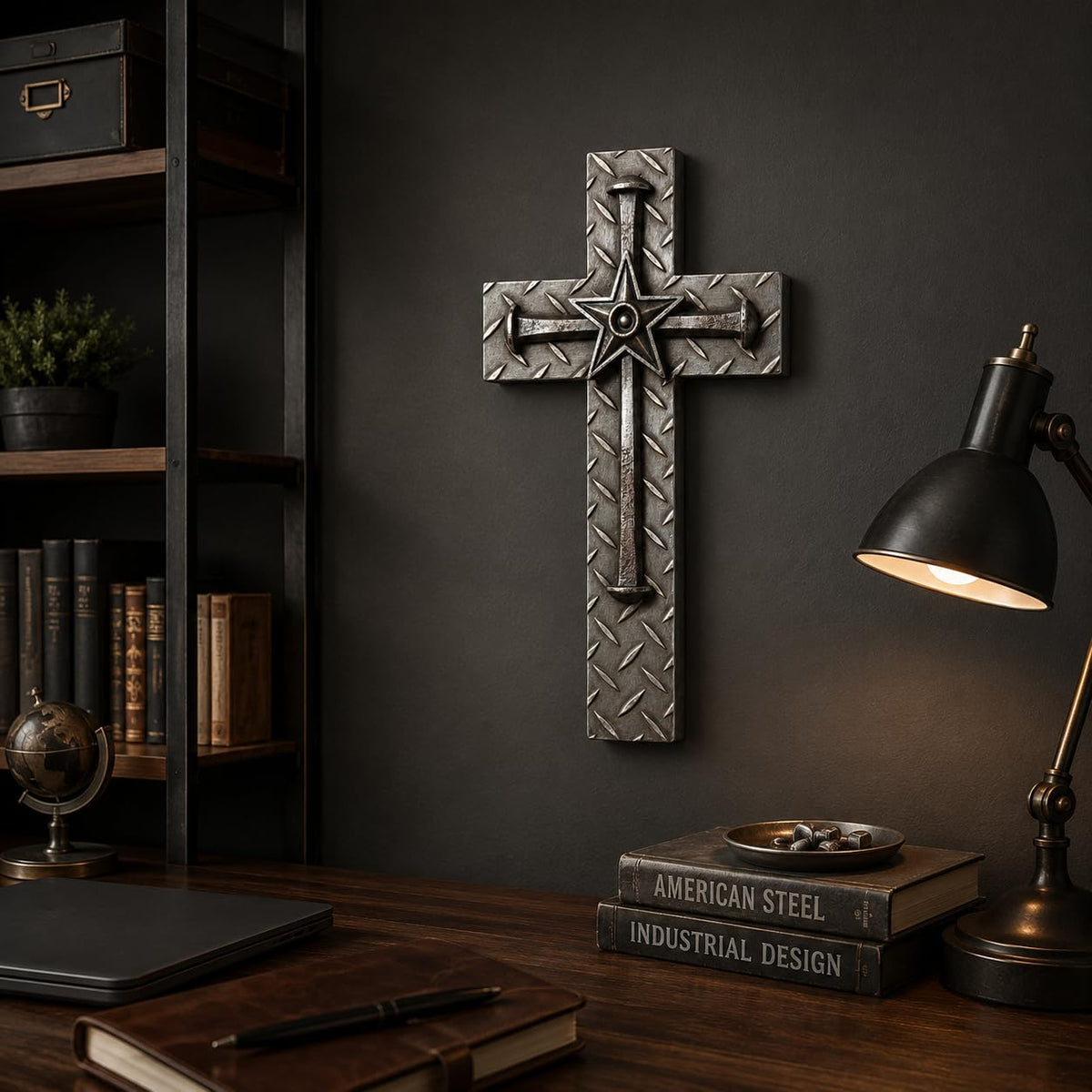 Comfy Hour Wall Art, 6.9"L x 0.7"W, Dark Brown With Metallic-Tone Accents