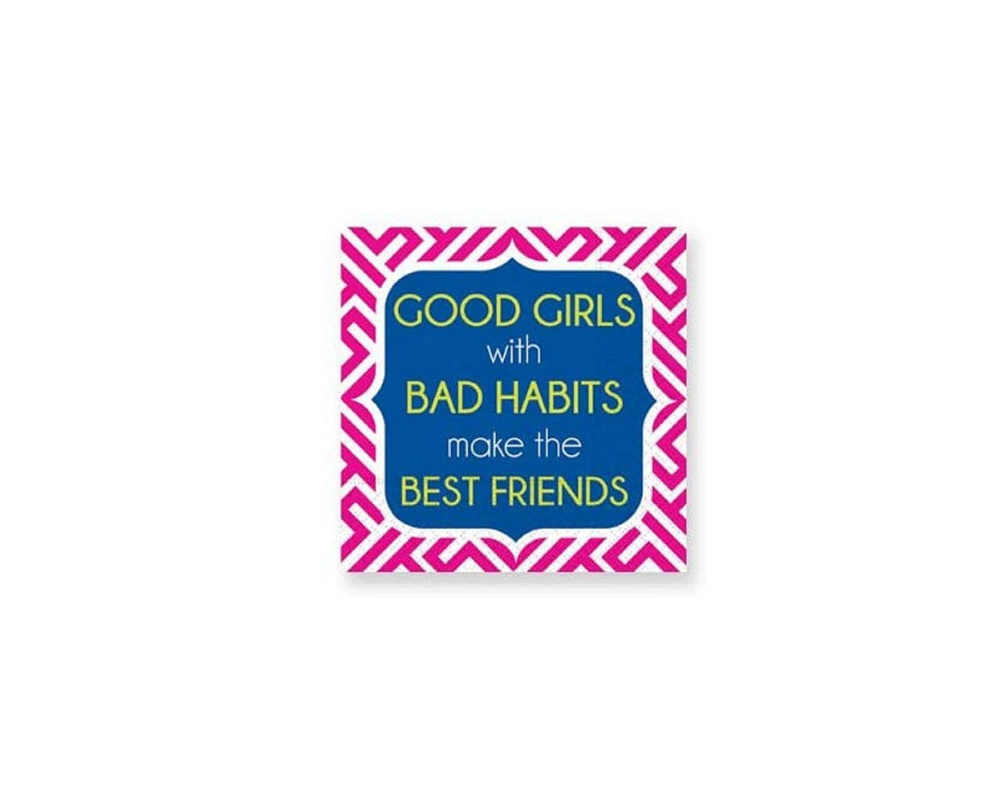 Design Design 624-07176 Bad Habits Cocktail Napkins, 5", Multicolor