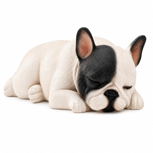 Comfy Hour 6 Inch French Bulldog Figurine, Sleeping Dog Statue