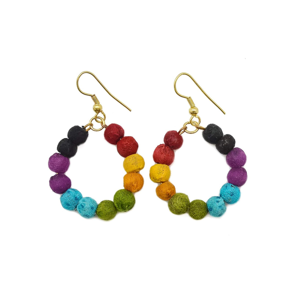 Anju Earring, 1.25" x 2", multicolour