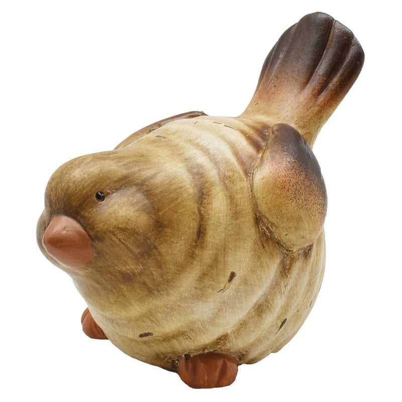 Lipco Bird Figurine in Ceramic with a Matte Earth-Tone Glaze, Ceramic, Home Decor Accessories