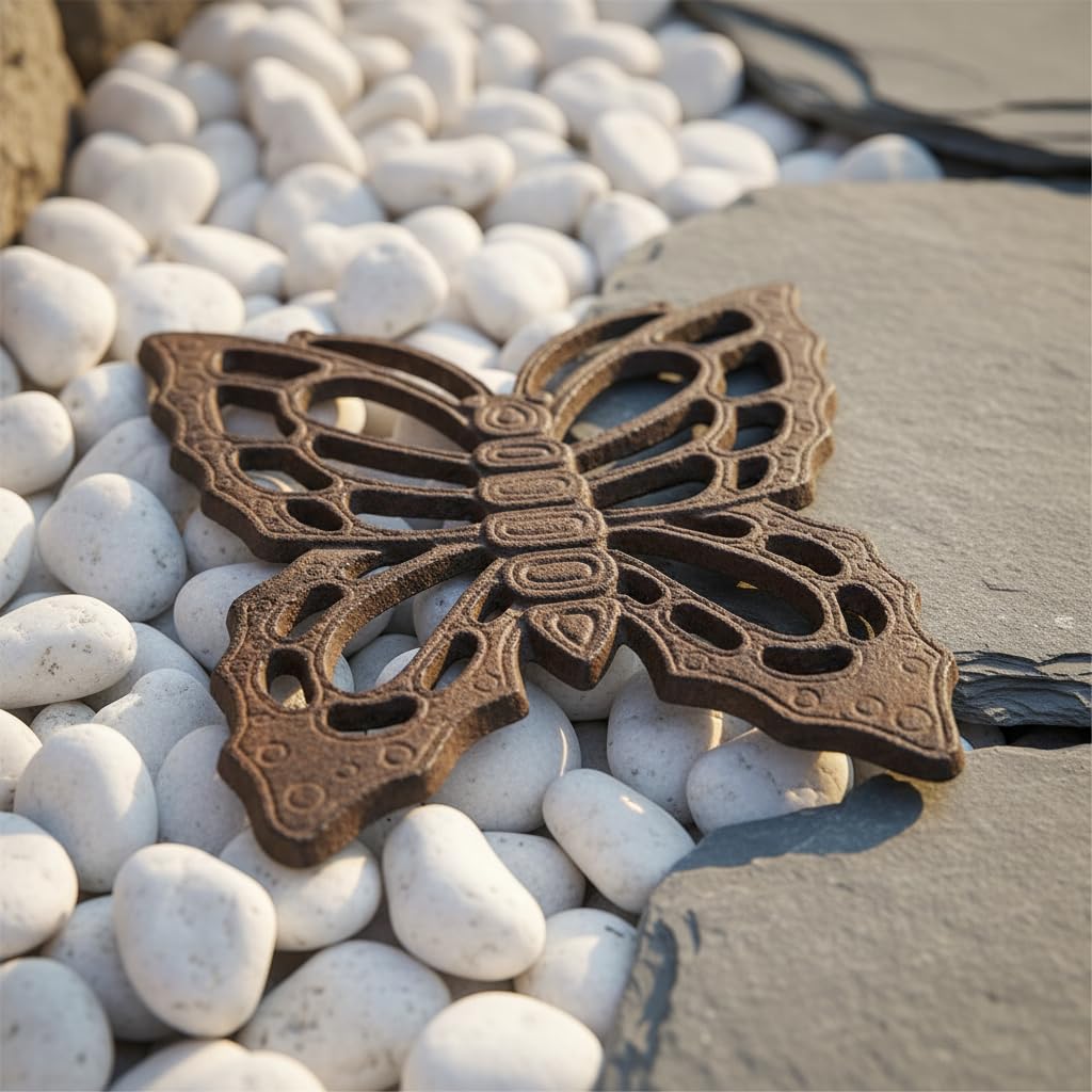 Comfy Hour Cast Iron Garden Stepping Stone - Butterfly