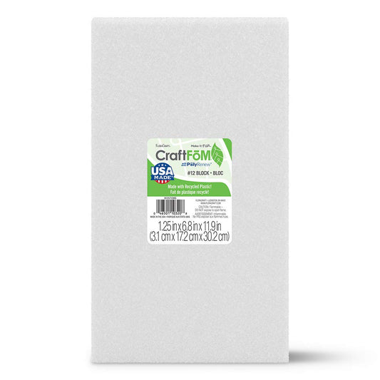 FloraCraft Foam Block 1.1 Inch x 6.6 Inch 11.8 Inch White