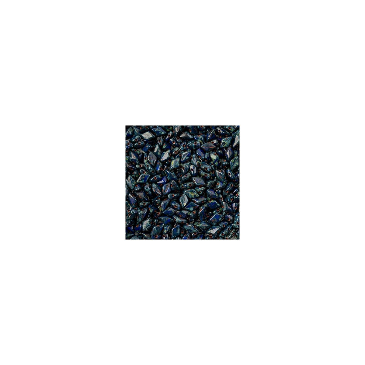 John Bead Craft Bead, Medium to Large, Blue Travertine Dark
