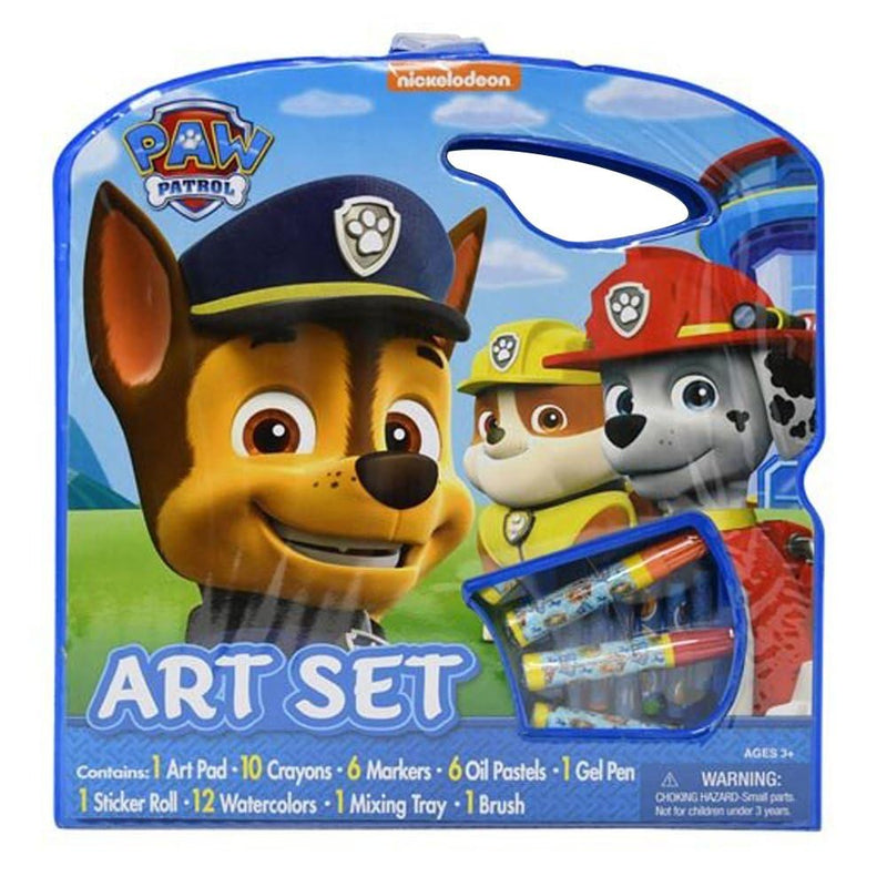 Nickelodeon Paw Patrol 40pc Art Supplies Coloring Books Travel Tote Set Boys Ages 3 and Up