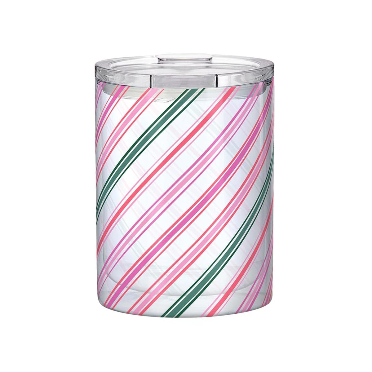 Slant Collections Drinking Cup, 12 Ounces, Candy Cane Stripe