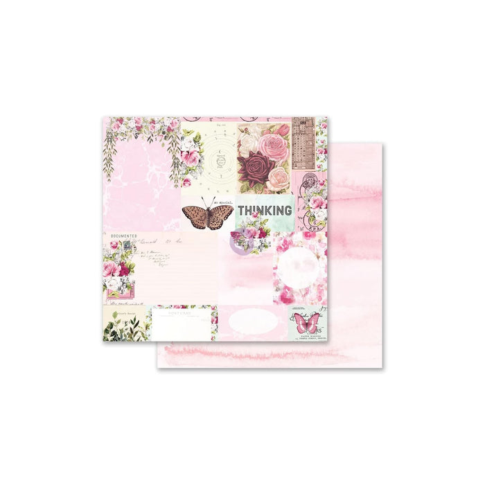 PRIMA MARKETING INC Sheet Paper, 12 x 12", Misty Rose- Their Words for Each Othe