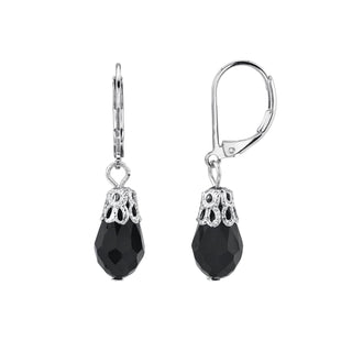 1928 Jewelry Company Earring, One Size, Jet Black