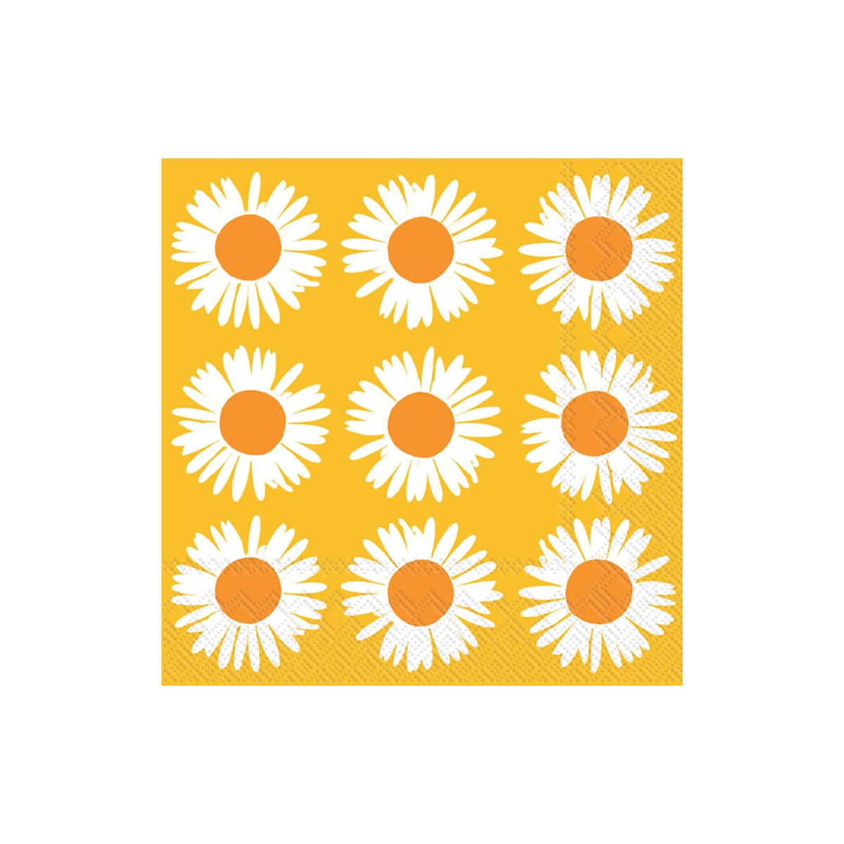 ihr SINCE 1977 Disposable Napkin, 5" x 5", Auringonkukka Orange/Yellow