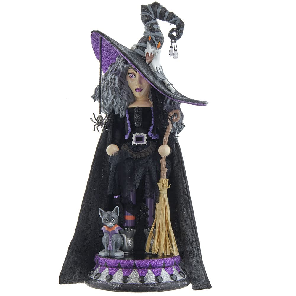 Kurt Adler Hollywood Nutcrackers Hollywood Witch Nutcracker, 17-Inch, Black