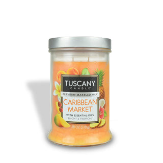 Empire Candle 18oz Tuscany, mottled, bronze lid- Caribbean Market