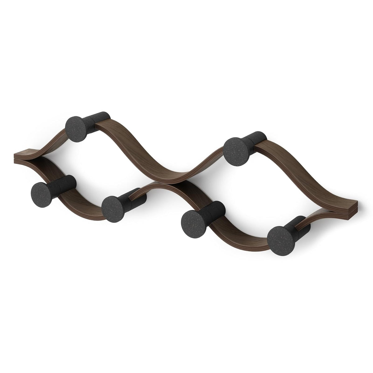 Umbra Storage Hook, Black/Walnut, Contemporary