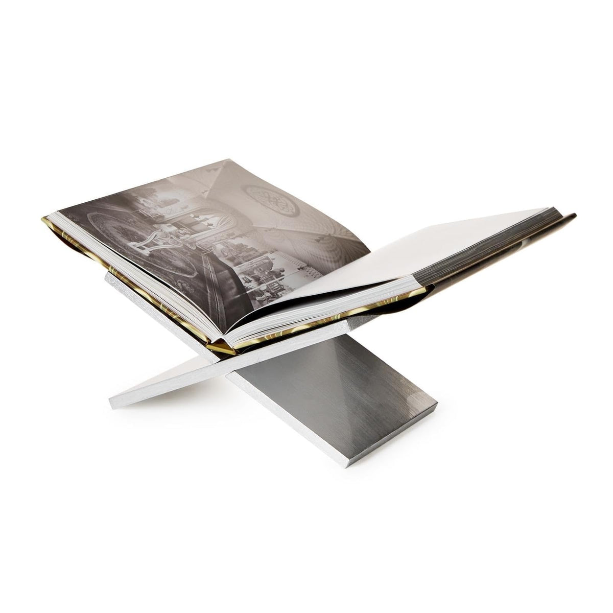 Two's Company Book Document Stand, Silver
