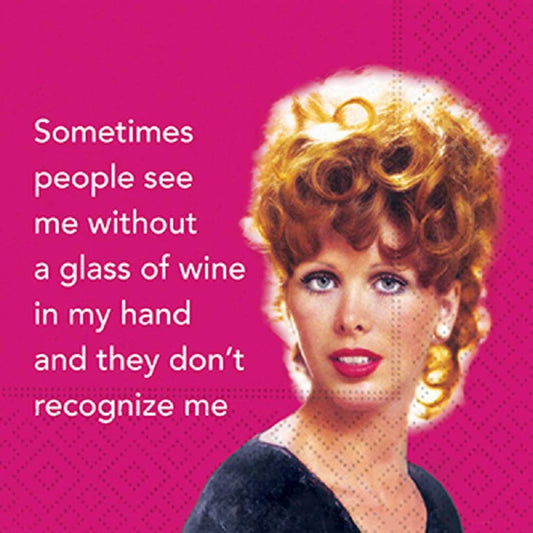 Design Design 624-10055 Don't Recognize Me Napkin Beverage, Multicolor