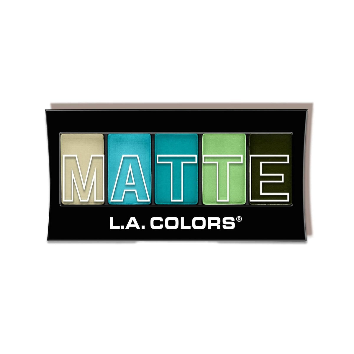 L.A. Girl COLORS 5 Color Matte Eyeshadow, Teal Argyle, 0.25 Oz