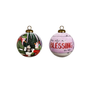 Inner Beauty Hanging Ornament, Red, Green, Gold, Silver, Antique
