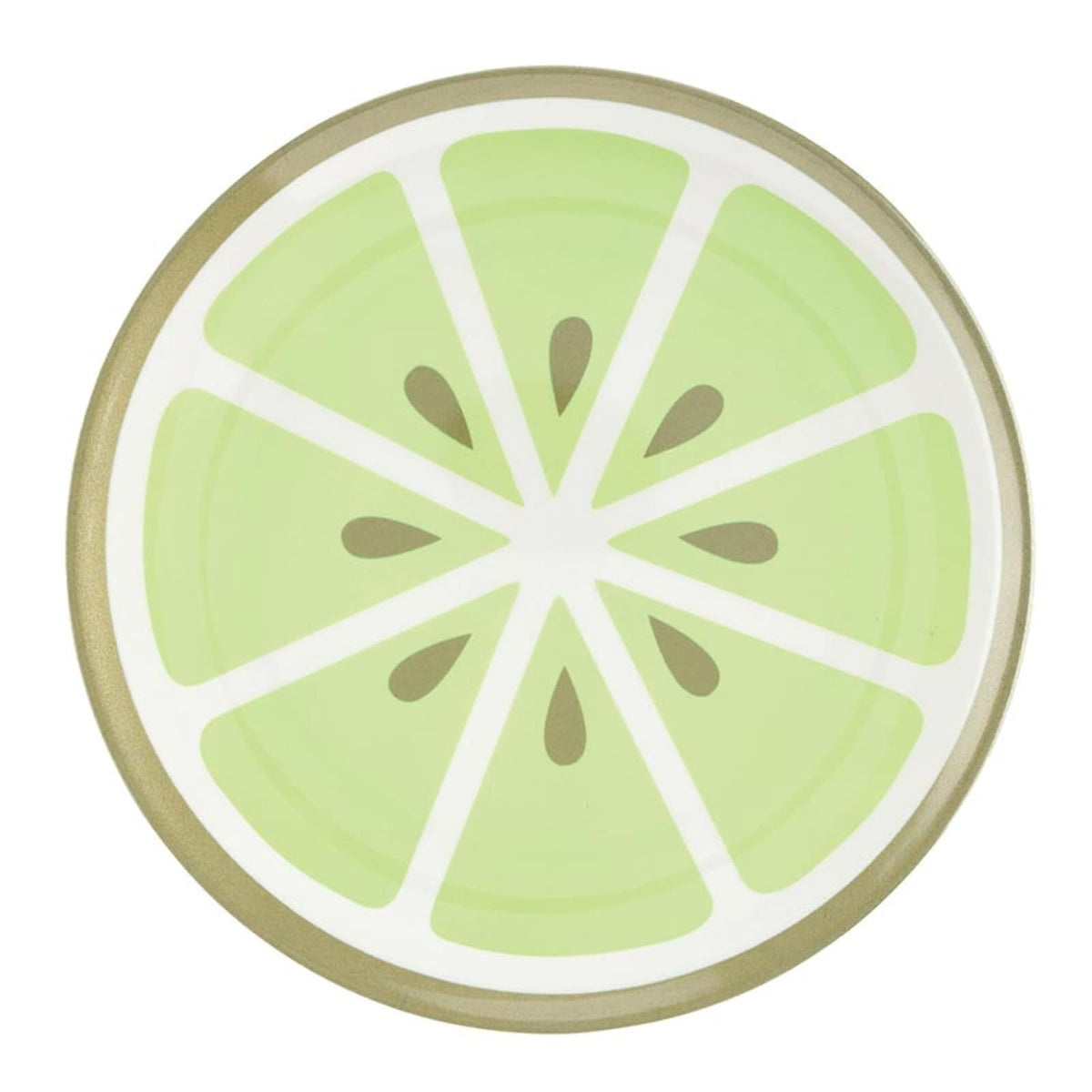 Slant Collections Dishware Plate, Set of 4, Green Lime