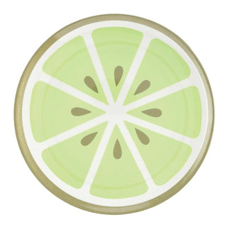 Slant Collections Dishware Plate, Set of 4, Green Lime