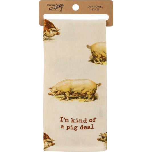 Primitives by Kathy 109824 Kitchen Towel I'm Kind of A Pig Deal, 28-inch