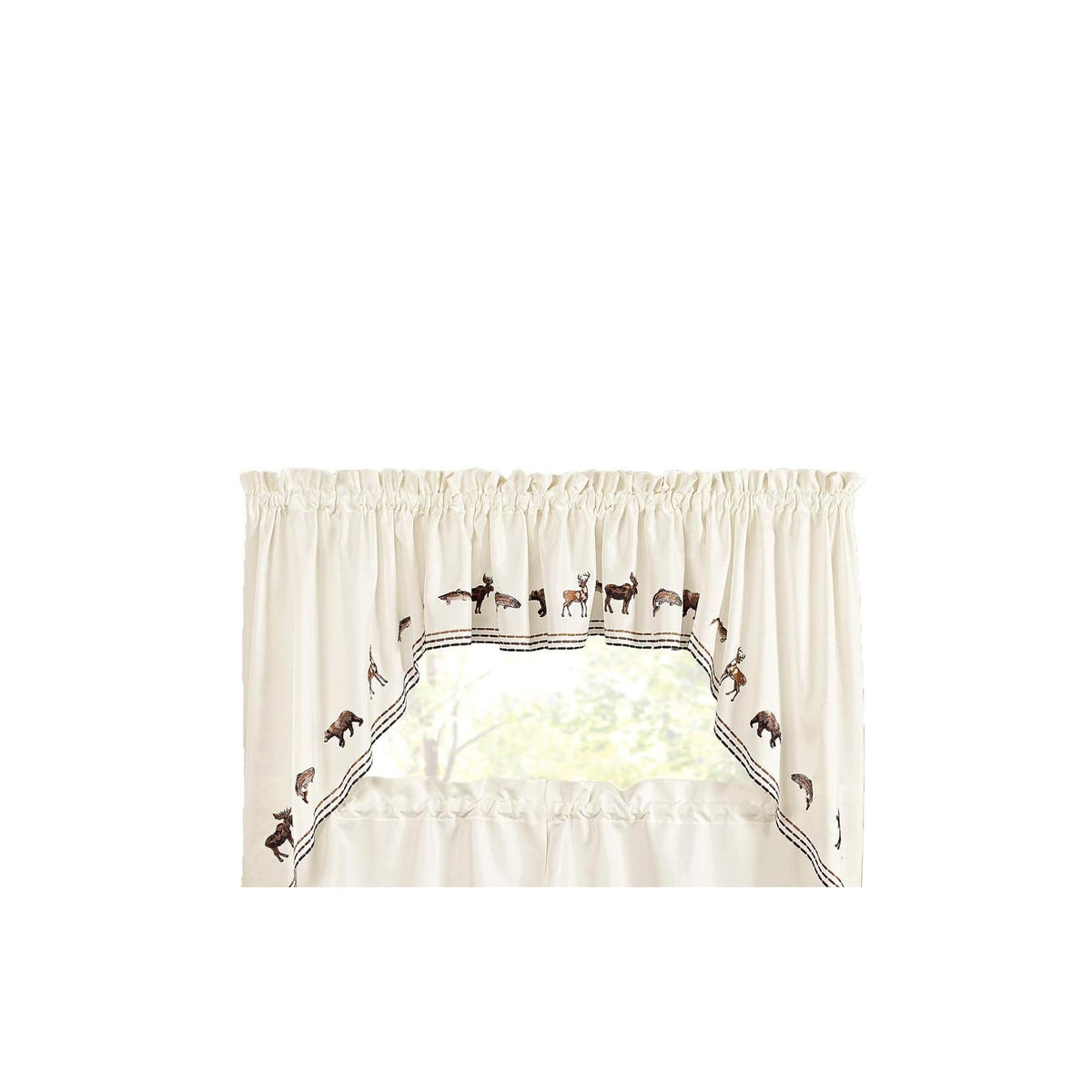 Collections Etc Curtain, 12"W x 58"L (Pack of 1), Lodge