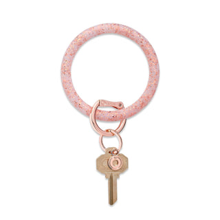 Oventure Keychain, One Size, Rose Gold Confetti