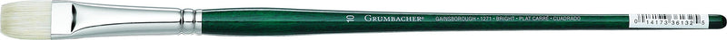 Grumbacher Gainsborough Bright Oil and Acrylic Brush, Hog Bristle, Size 10 (1271B.10)