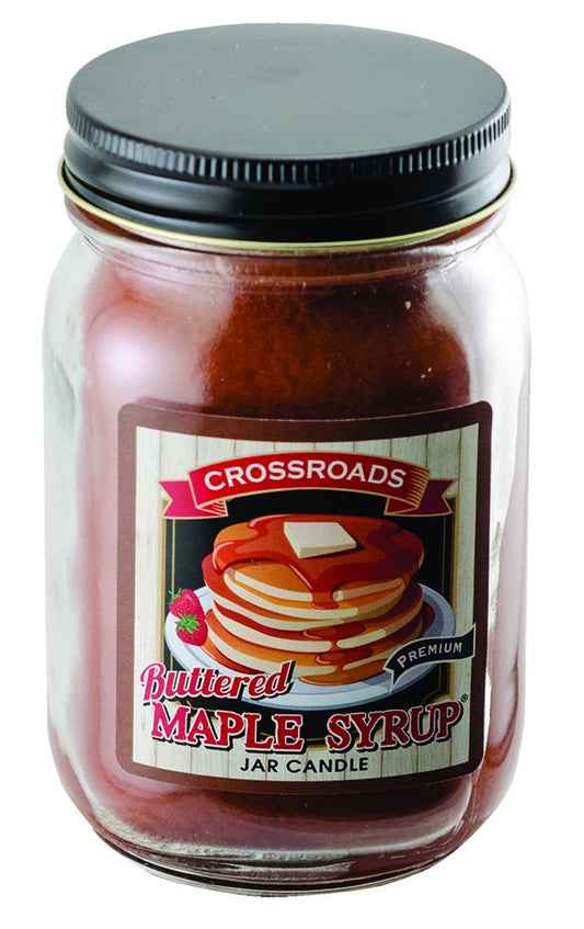 Crossroads CWI Gifts Buttered Maple Syrup Pint Jar Candle
