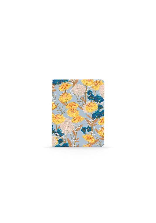 DENIK Pretty Weeds Medium Smyth-sewn Layflat Notebook with Lined and Blank or Dot Grid Paper, 8.25-inch Length