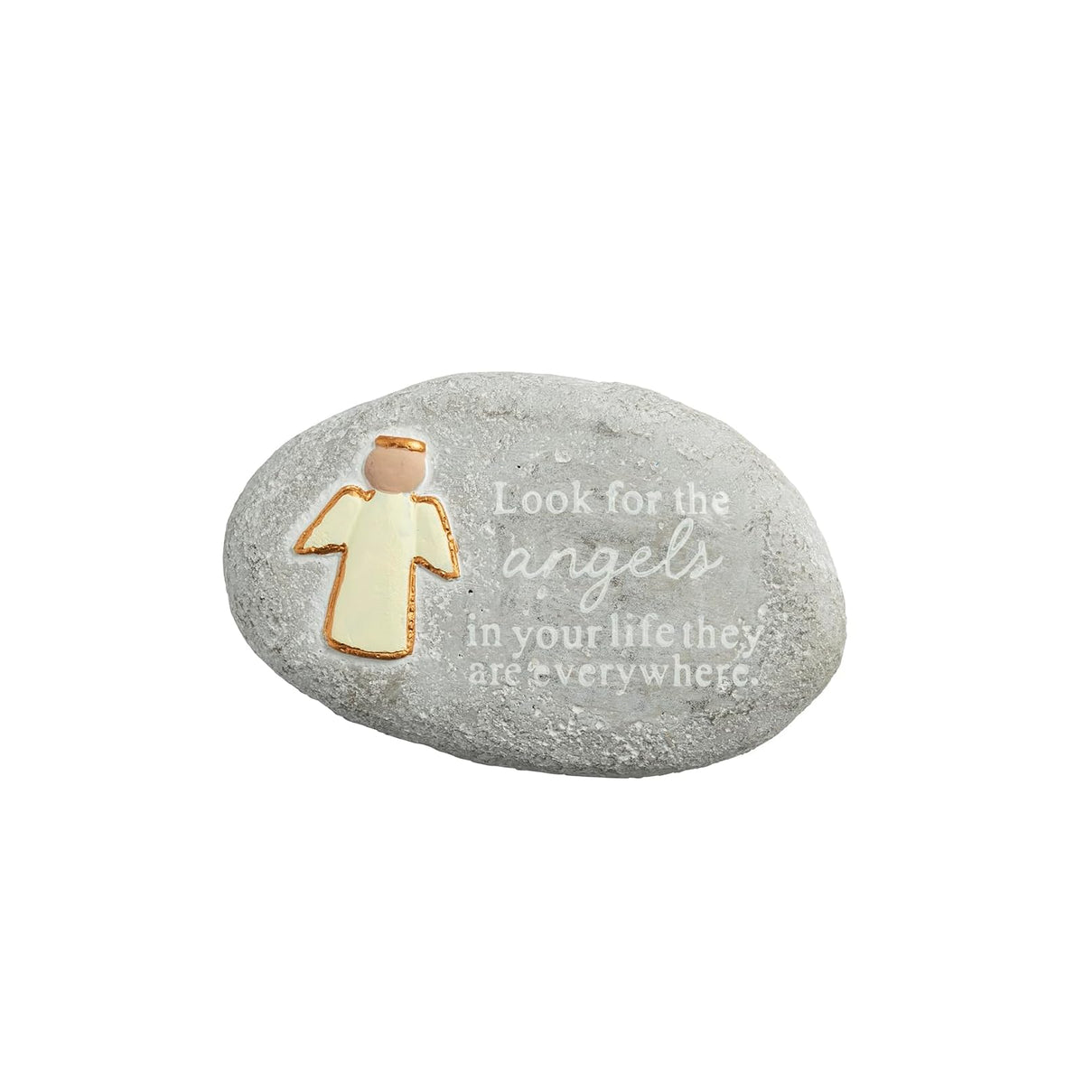 Mud Pie Figurine, 4 1/2" x 5", Grey Angels