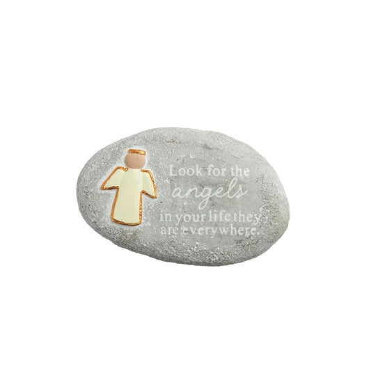 Mud Pie Figurine, 4 1/2" x 5", Grey Angels
