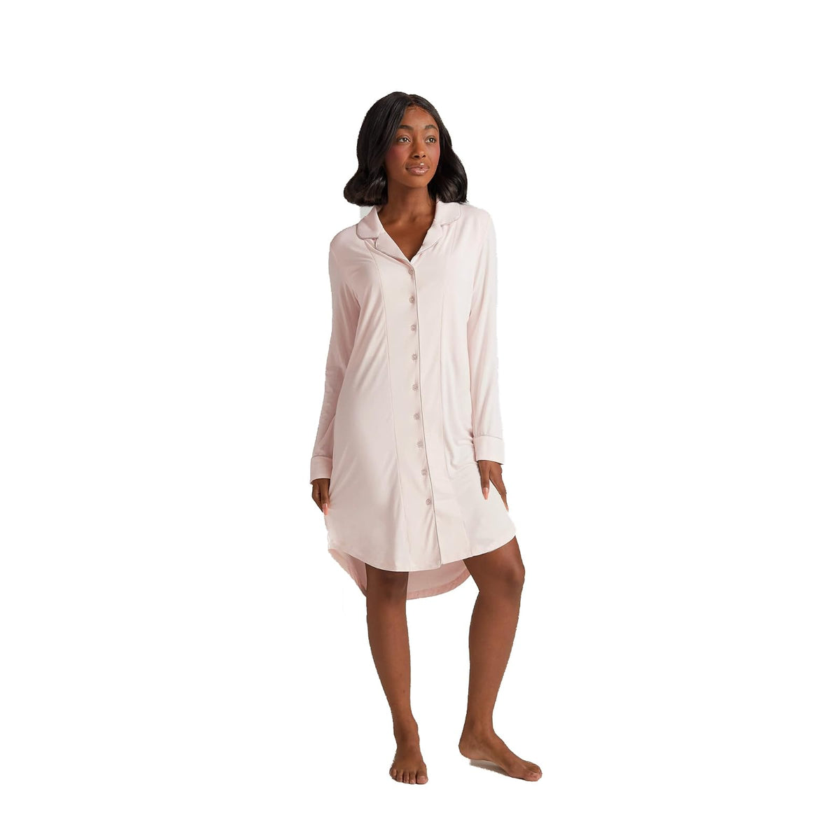 Faceplant Dreams Nightgown Nightshirt, Large, Blush Pink