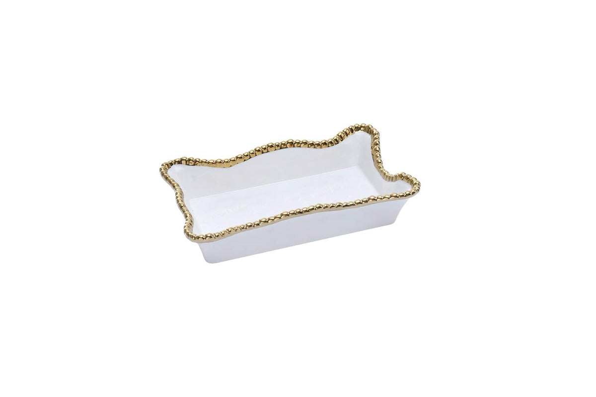 Pampa Bay Golden Salerno Porcelain Dinner Napkin/Guest Towel Holder