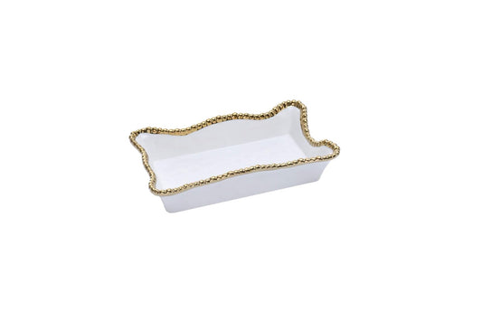 Pampa Bay Golden Salerno Porcelain Dinner Napkin/Guest Towel Holder