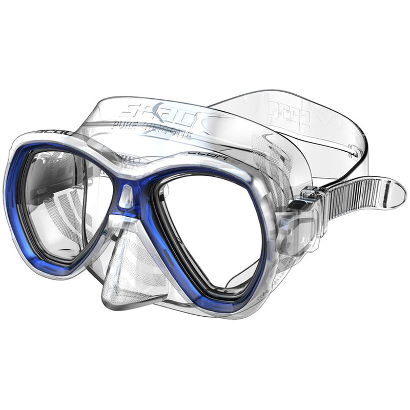 SEAC Elba Snorkeling Mask, Transparent Blue, Junior