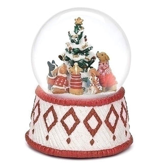 Roman 6 Inches Musical Dogs Around The Tree Dome