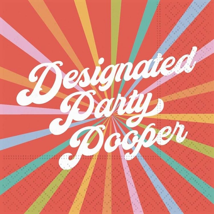 DESIGN DESIGN Designated Party Pooper Beverage Napkin, Party Supplies