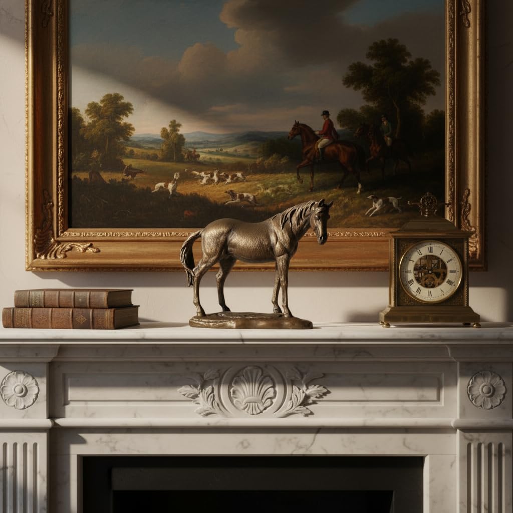 Comfy Hour Farmhouse Home Decor Collection Resin 8" Brown Copper Horse Desktop Decoration