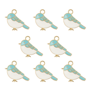 John Bead Charm, 15x13mm, BLUE