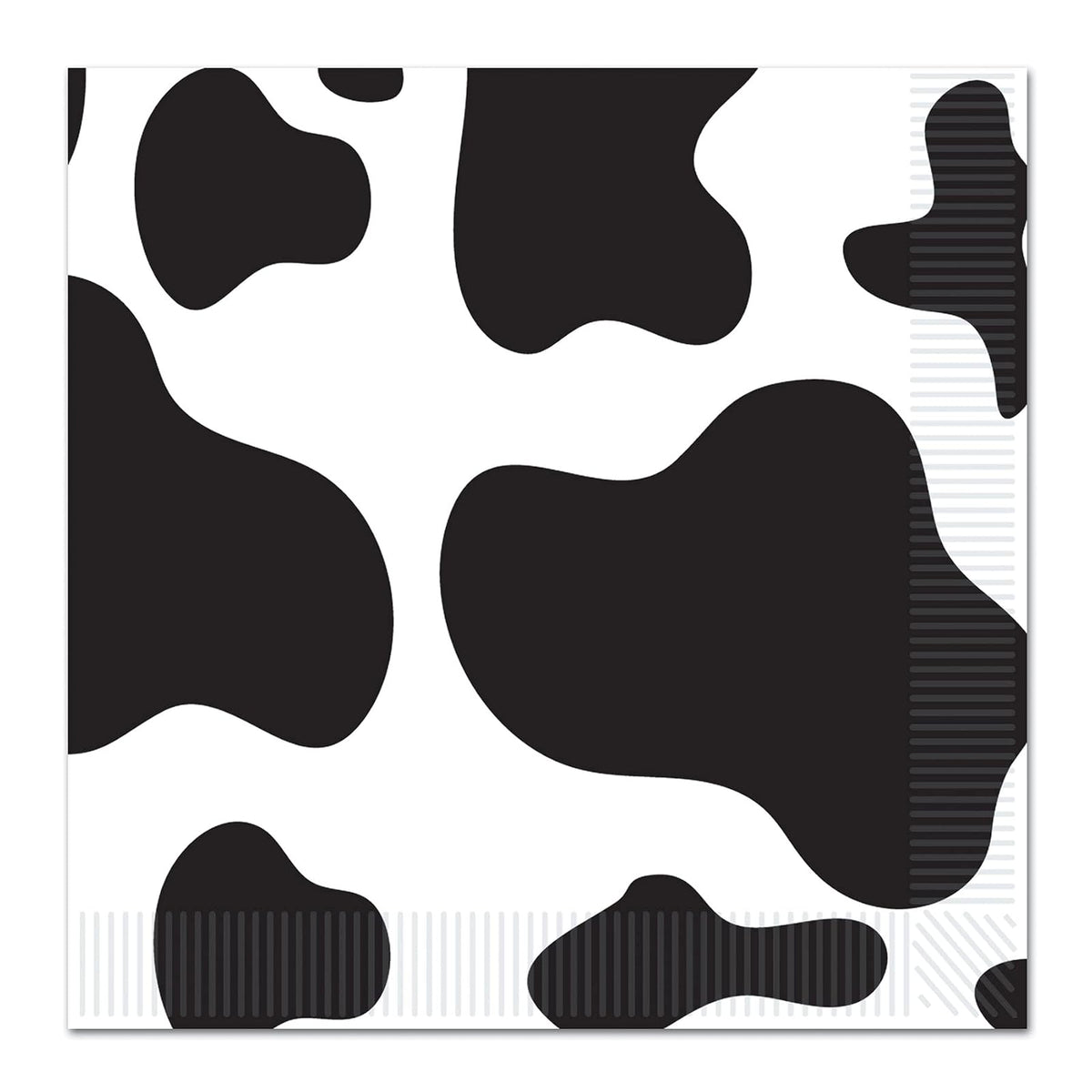 Beistle Disposable Napkin, Luncheon Napkins, Black, White