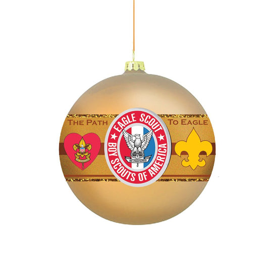 Kurt Adler 18 mm BSA Path to Eagle Glass Ornament