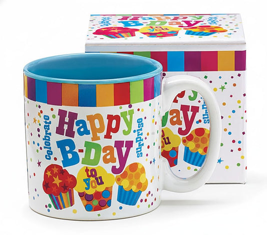 burton + BURTON Burton and Burton 9728501 Happy Birthday to You Ceramic-Mug W/Box, Multicolor