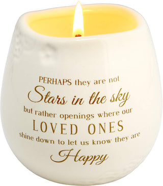 Pavilion Gift Company Pavilion-Stars in The Sky-8 oz-100% Soy Wax Scent: Tranquility Candle Holder, 8 oz, Beige