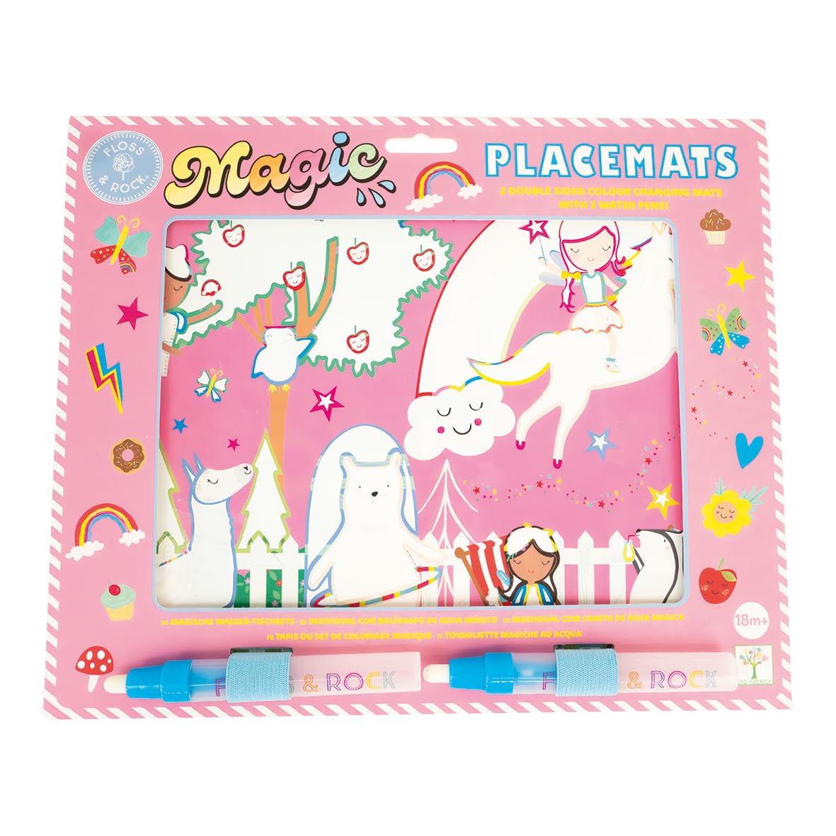 Floss and Rock Rainbow Fairy Magic Water Placemats