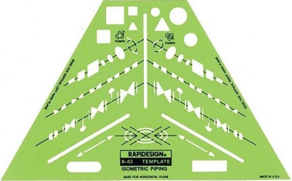 RAPIDESIGN Template Stencil, 6.5 inches x 4.5 inches, green