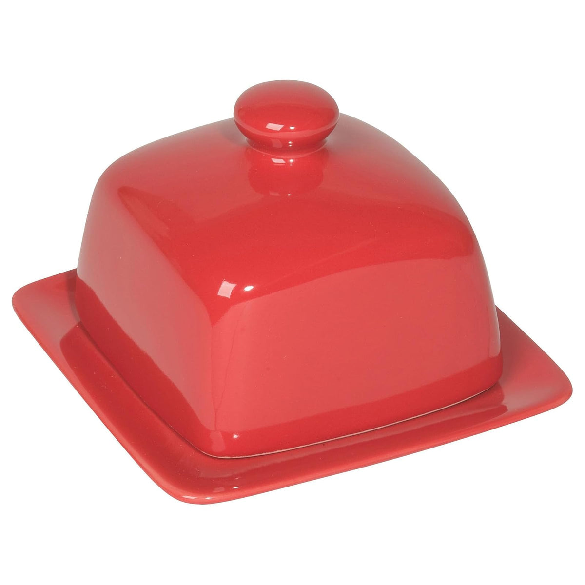 Now Designs Butter Dish, Square, Red