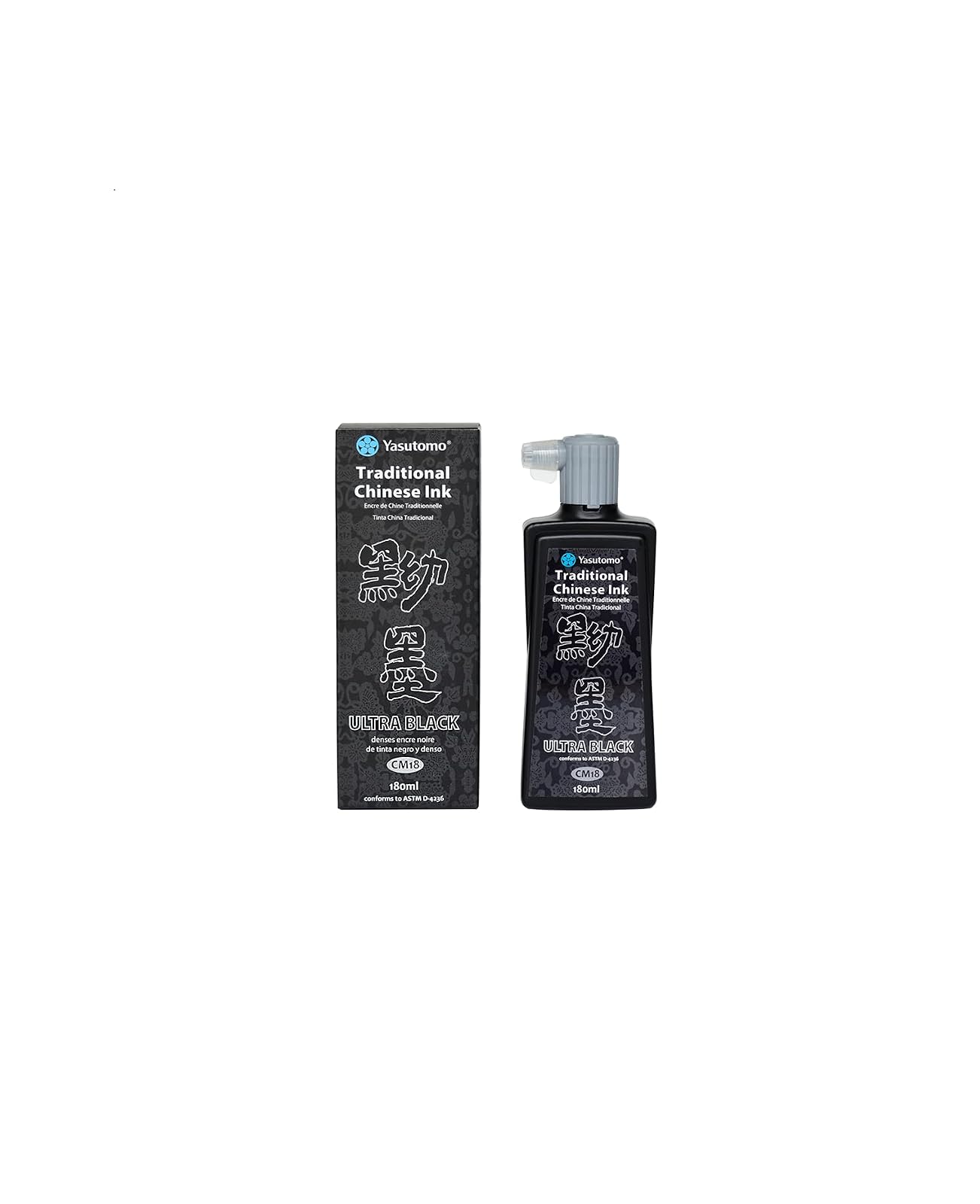 Yasutomo Chinese Water Resistant Ink, 180ml, Black (CM18)