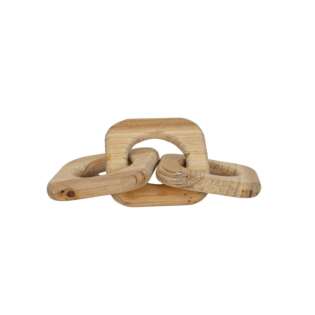 Foreside Home & Garden Linked Chain Accent Natural Wood